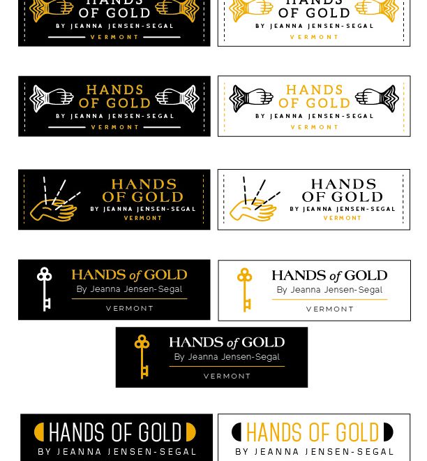 Hands of Gold Embroidered Tag